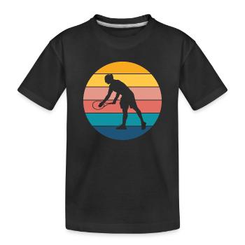 Tennis - Kinder Premium Bio T-Shirt - Schwarz - Vorne