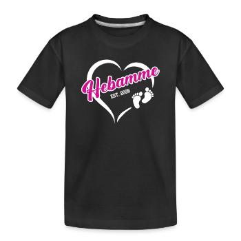 Hebamme 2026 Beruf Hebammenstudium Geburtshilfe - Kinder Premium Bio T-Shirt - Schwarz - Vorne