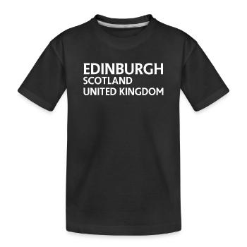 Édimbourg – Écosse Textdesign - T-shirt bio Premium Enfant - noir - Devant