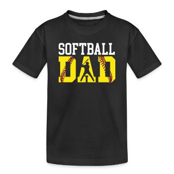 Softball Papa Loud Proud Tenue de Soutien pour le jour de match - T-shirt bio Premium Enfant - noir - Devant