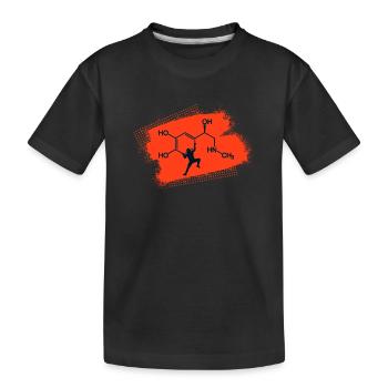 Accro à l’adrénaline à l’escalade - T-shirt bio Premium Enfant - noir - Devant