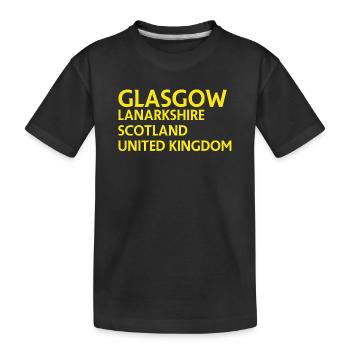 Glasgow – Scotland Textdesign - T-shirt bio Premium Enfant - noir - Devant