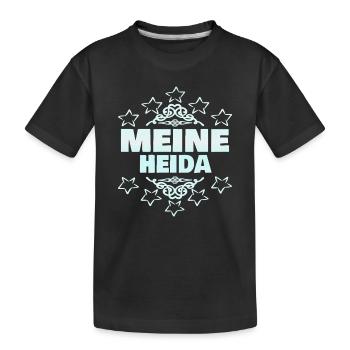 Heida - Kinder Premium Bio T-Shirt - Schwarz - Vorne
