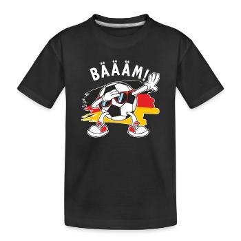 BÄÄM style cartoon dabping football Allemagne - T-shirt bio Premium Enfant - noir - Devant