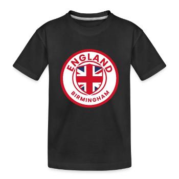 Insigne Union Jack de Birmingham - T-shirt bio Premium Enfant - noir - Devant