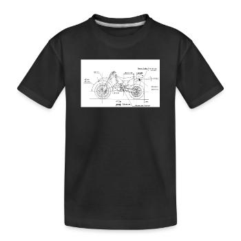 Plan moto : Chopper personnalisé - T-shirt bio Premium Enfant - noir - Devant