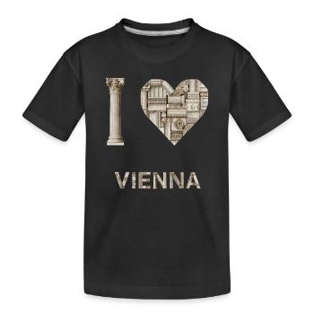 Wien – Monumentale Architektur - Kinder Premium Bio T-Shirt - Schwarz - Vorne
