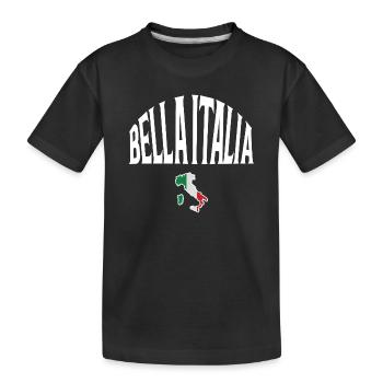 Bella Italia - Kinder Premium Bio T-Shirt - Schwarz - Vorne