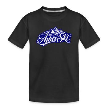 Après-ski mountains - Kids' Premium Organic T-Shirt - black - Front
