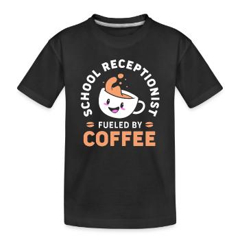 Réceptionniste Réceptionniste scolaire - T-shirt bio Premium Enfant - noir - Devant