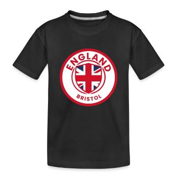 Logo du Bristol Shield d’Angleterre - T-shirt bio Premium Enfant - noir - Devant