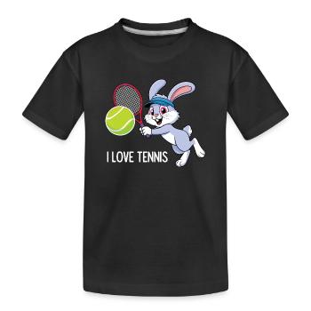 J’adore le tennis - T-shirt bio Premium Enfant - noir - Devant