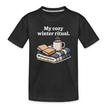 Mon cadeau de couvertures de café pour mon rituel hivernal douillet - T-shirt bio Premium Enfant - noir - Devant