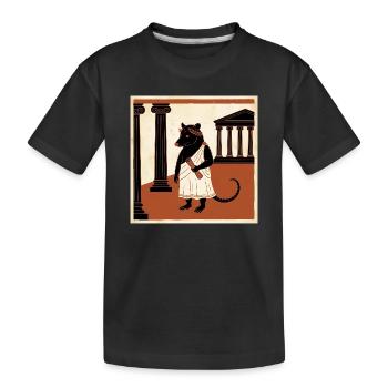 Rat romain dans Toge dans l’Antiquité - T-shirt bio Premium Enfant - noir - Devant
