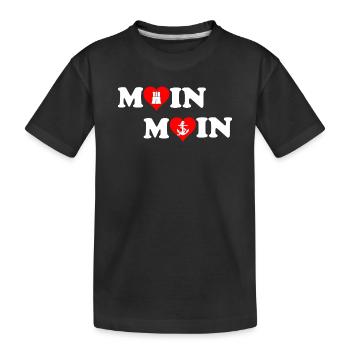 Moin Moin Heart pour Hambourg - T-shirt bio Premium Enfant - noir - Devant