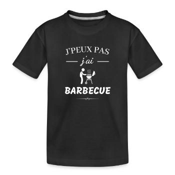 Ich kann nicht, ich habe ein Barbecue - Kinder Premium Bio T-Shirt - Schwarz - Vorne