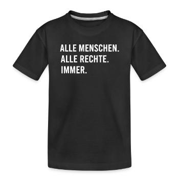Toutes les personnes. Tous droits réservés. Toujours. - T-shirt bio Premium Enfant - noir - Devant