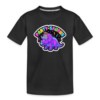 Party Saurus Birthday Dino - Kids' Premium Organic T-Shirt - black - Front