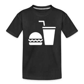 Fast food, burgers, food trucks - Kids' Premium Organic T-Shirt - black - Front