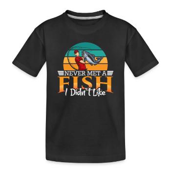 Pêcheur sportif pêcheur pêcheur Pêcheur Dit - T-shirt bio Premium Enfant - noir - Devant