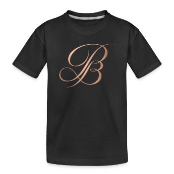 P&B, le logo de la marque Paresseux & Bougon - T-shirt bio Premium Enfant - noir - Devant