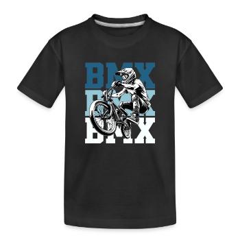 BMX Bike Street Culture - Kinder Premium Bio T-Shirt - Schwarz - Vorne