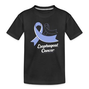 Krebs Speiseröhre Chemo Krebs-Überlebender - Kinder Premium Bio T-Shirt - Schwarz - Vorne