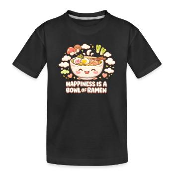 Bol de Ramen Kawaii - T-shirt bio Premium Enfant - noir - Devant