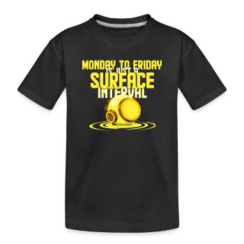 Plongeur Plongeur Snorkeling Plongeur récréatif - T-shirt bio Premium Enfant - noir - Devant