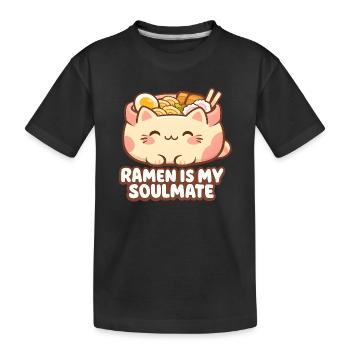 Les nouilles ramen sont mon âme sœur - T-shirt bio Premium Enfant - noir - Devant
