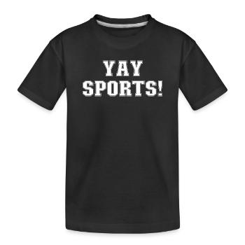 Yay Sports – Fan de sport sans méfiance (femmes) - T-shirt bio Premium Enfant - noir - Devant