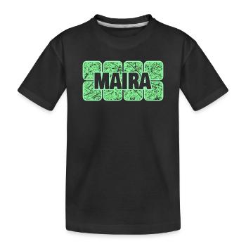 Maira as a given name - Kids' Premium Organic T-Shirt - black - Front