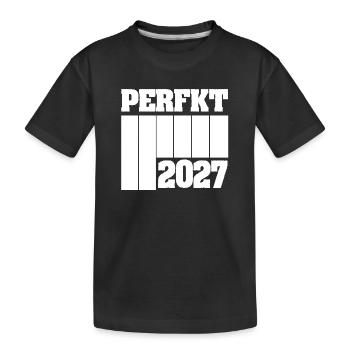 Einzigartig 2027 - Kinder Premium Bio T-Shirt - Schwarz - Vorne