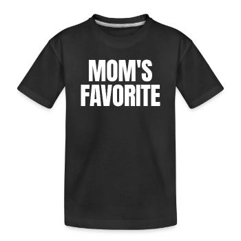 Enfant préféré Chéri de maman Je suis le préféré de maman - T-shirt bio Premium Enfant - noir - Devant