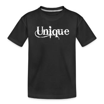 Unique Einzigartig Unikat Selbstwert Einzig Artig - Kinder Premium Bio T-Shirt - Schwarz - Vorne