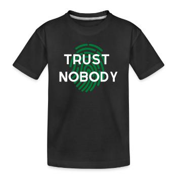 WIDM – Vertraue niemandem. - Kinder Premium Bio T-Shirt - Schwarz - Vorne
