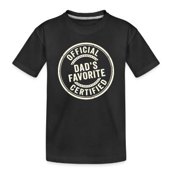 Lieblingskind Lustiges Offizielles Papas Lieblings - Kinder Premium Bio T-Shirt - Schwarz - Vorne