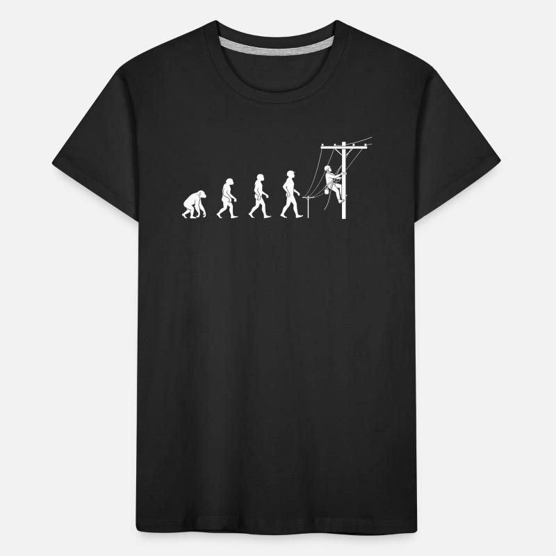 Evolution zur Netztechnik Kinder Premium Bio T-Shirt