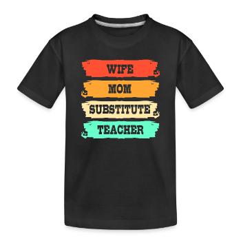 Professeur remplaçant Professeur remplaçant - T-shirt bio Premium Enfant - noir - Devant