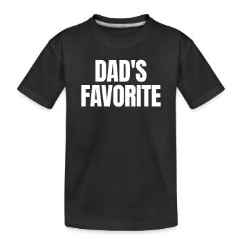 Lieblingskind Papas Liebling Ich bin Papas Lieblin - Kinder Premium Bio T-Shirt - Schwarz - Vorne