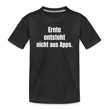 Harvest ne vient pas des applications. - T-shirt bio Premium Enfant - noir - Devant