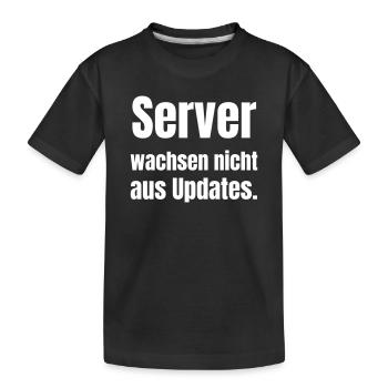 Les serveurs ne grandissent pas à partir des mises à jour. - T-shirt bio Premium Enfant - noir - Devant