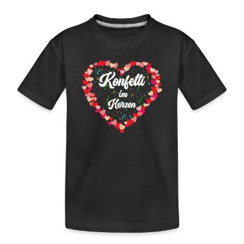 Confetti in the Heart – Carnival Carnival Costume - Kids' Premium Organic T-Shirt - black - Front