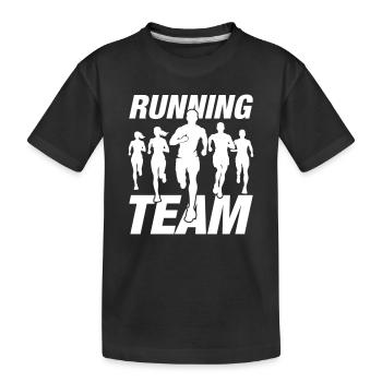 Marathon de l’équipe de course Laufen - T-shirt bio Premium Enfant - noir - Devant