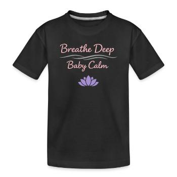 Vorgeburtliches Yoga Werdende Mutter - Kinder Premium Bio T-Shirt - Schwarz - Vorne
