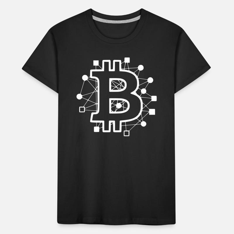 Bitcoin Platine Circuit Tech Krypto Kinder Premium Bio T-Shirt