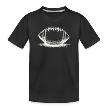Vintage American Football Ball Sportsman - Kids' Premium Organic T-Shirt - black - Front