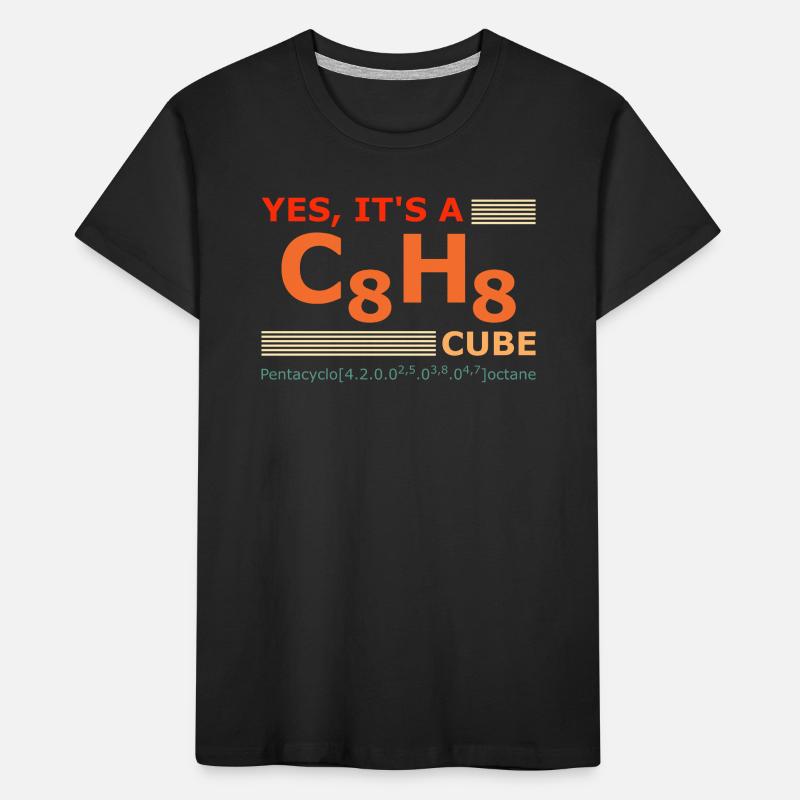 C8H8 Cubane – Yes it's a Cube retro Chemie T-shirt bio Premium Enfant