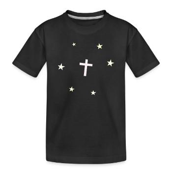 Étoiles croisées - T-shirt bio Premium Enfant - noir - Devant