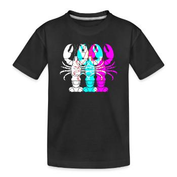 Homard épineux, fruits de mer, homard, homard - T-shirt bio Premium Enfant - noir - Devant